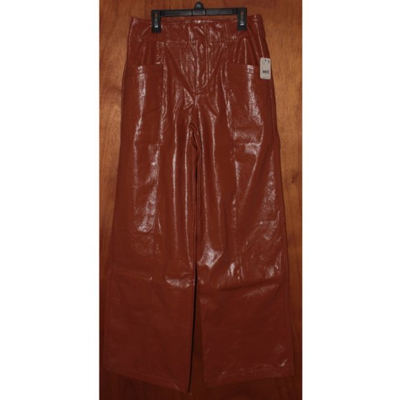 NWT Free People Star Crossed Lovers Faux Leather Pants Size 2 - Picture 10 of 13